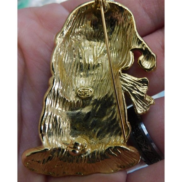 Vintage SFJ Rhinestone Penguin Brooch - Picture 2 of 7